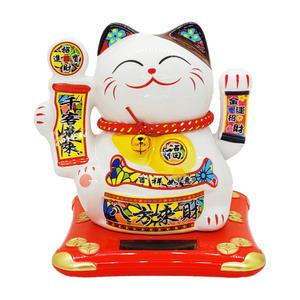 고급 도자기 마네키네코 손흔드는 복을 부르는 일본 복 고양이  미니어처 장식 인형