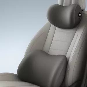 차량용 메모리폼 목쿠션 허리 등쿠션 등받이 목베개 헤드레스트 휴대용 목받침 세트