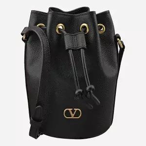 발렌티노 6W2P0AJ2 SNP 0NO V로고 레더 버킷백 블랙