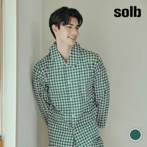 [솔브] 면100% 하운드 투스체크 셔츠 남성 파자마(SPAE104M)