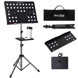 마이티킹 MUS75T 반으로 접히는 보면대 트레이세트 악보 휴대용 접이식 거치대 악보대