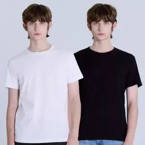 (최초가:31,800원) 베이직하우스 [2PACK] 면 30수 레귤러핏 라운드 무지 반팔티셔츠 LATS0126