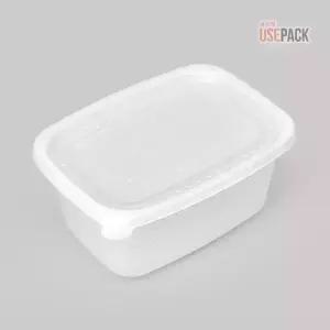 EH 사각 죽용기 특대 50개 반투명 세트 대용량 포장 배달 일회용 밀폐용기