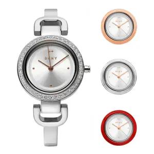 DKNY 여성 메탈 손목 시계 시티 링크 베젤세트 NY2861