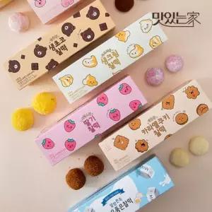 맛있는家 아이스찰떡 초코 딸기 복숭아 생크림 카라멜쿠키 8종 1박스 선택 모찌 찹쌀떡 간식