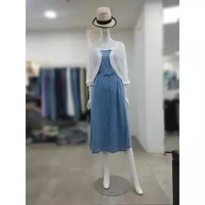 [SI] 세이브존04 뷔스티에 사선절개 데님 원피스 SKO1125440BL (S37585724)