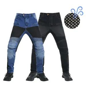 오토바이 여름 슬림 핏 매쉬 라이딩진 라이더 팬츠