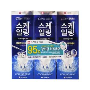클링스 스케일링 케어 쿨링민트 치약 100g 3개