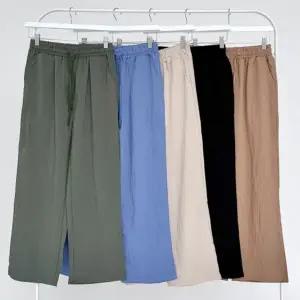 여성 여름 인견 쿨 밴딩 바지 린넨 팬츠 여성린넨바지9부