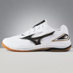 미즈노 탁구화 웨이브 드라이브 9 (화이트X블랙X골드) 81GA220552