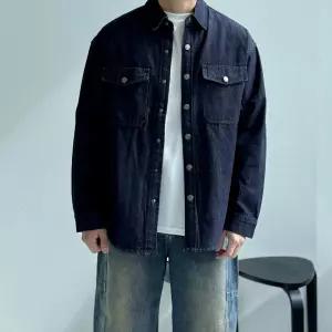 남자 청자켓 논페이드 데님 캐주얼 남성 진청 자켓