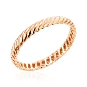 [비앤비골드] 14K 라운드 트위스트 2.5mm 올밴드 할로우링 반지 LOR41971