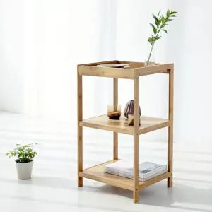 마켓비 JAWAL 원목선반 3단 WFR125B 대나무