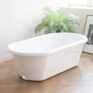 퍼스파 타원형 1인용 아크릴 이동식욕조 1200 간이욕조 반신욕 베이직 7kg