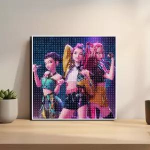 케이팝 데몬헌터스 DIY 보석 십자수 수공예 키트 액자 만들기 어린이 초등학생 놀이 취미