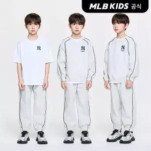 [MLB키즈](공식)26SS 스트릿 베이직 우븐 맨투맨 3 세트 NY (Mg.Cream)7AS2B0161-50CRM