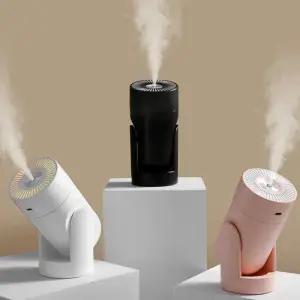 탁상용 미니가습기 USB 저소음 사무실 차량용 45도 회전 안개분사 LED 무드등