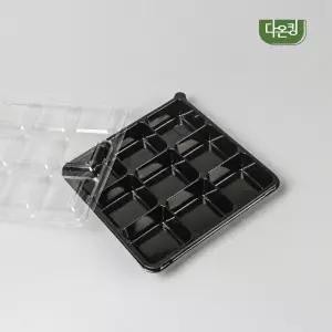 반찬용기 일회용 PET포장 정사각 AJ-9칸 소스칸 300개세트