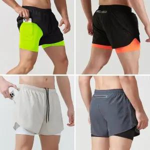 [셀러허브]마라톤 러닝숏츠 남여공용 트레일러닝숏츠 속바지일체형 3부숏팬츠 (S15362350)