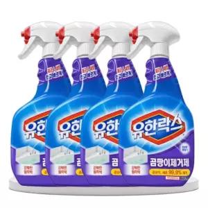 유한락스 곰팡이용 스프레이 거품 뿌리는 락스 785ml 4개