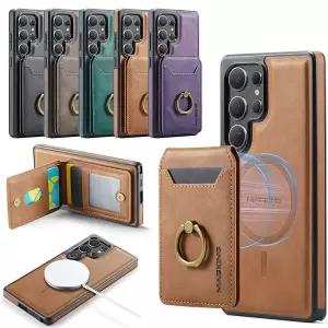 [유니커블]갤럭시 s26 s25 s24 울트라 플러스 슬림 맥세이프 카드 지갑 그립 링 빈티지 가죽 케이스