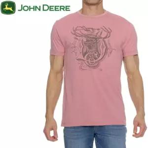 존디어 빅사이즈 반팔 로고 티셔츠 라운드티 남성의류 빈티지 ST9CMUW