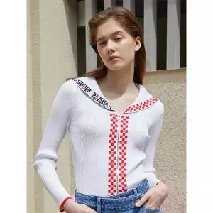 [하프클럽/에고이스트]자카드 포인트 짚업 가디건 화이트 EP2KG560