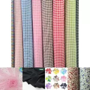 깅엄 체크 패턴 천 6color/부자재/수작업/수선/공예/빈티지/디아이와이/가정/가게/매장/업소/의류/패브릭