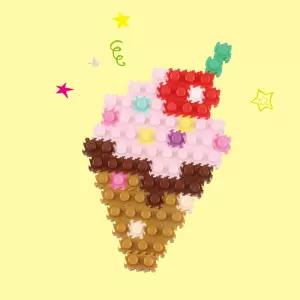 아이스크림 디폼블럭 만들기 여름 간식 주제 미술 놀이 가방 고리 공예 재료