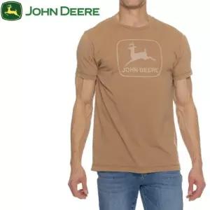 존디어 빅사이즈 반팔 티셔츠 라운드티 워크웨어 남성의류 빈티지 로고 ST9CMVC