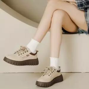 키높이 5cm 2cm 여성 운동화 스니커즈 투톤 2컬러 통굽