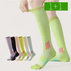 1+1 여자 등산 스포츠 양말 종아리양말 장목 면 봄 가을 33cm 롱 여성 캐주얼 양말