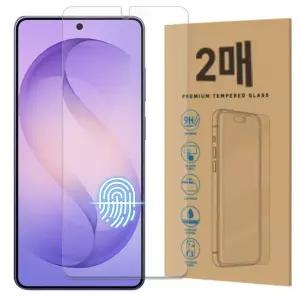 갤럭시 S26 울트라 플러스 S25 FE 엣지 S24 S23 S22 S21 퀀텀6 지문인식 9H 강화유리필름 2매