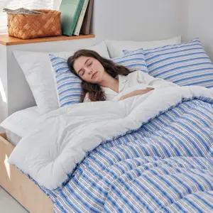 고밀도 60수 순면 차렵이불 봄 가을 양면 먼지없는 이불패드 침구 세트 슈퍼싱글 퀸