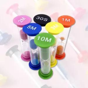 컬러 타이머 모래시계 6종 세트 시간별 관리 시간측정 모래시계30분