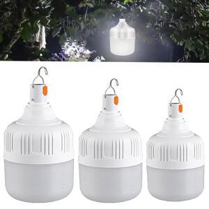 충전식 LED 캠핑 라이트 캠프 비상 조명 텐트 절약 매달려 USB 작업 방수 에너지 전구