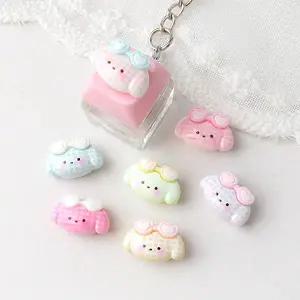 싼비즈 [6425-20]아크릴 키캡파츠 탑꾸재료 선글라스강아지 16.7x10mm 랜덤발송 ,1개