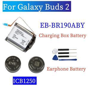ICB1250 EVE 1250 배터리 삼성 갤럭시 버즈 2 SM-R177 EB-BR190ABY 충전 박스 블루투스 이어폰 + 도구
