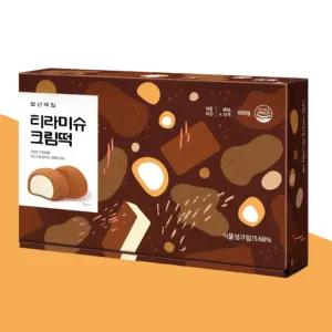 청년떡집 티라미슈 크림떡 디저트 찹쌀떡 40g 15개입