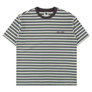 코닥 스트라이프 반팔 티셔츠 K6223LRS38GRN