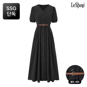 [르샵][SSG 단독] 벨티드 벌룬 소매 반팔 롱 원피스 (DQ2OW005A)