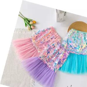 스팽글 인어 여아 샤 치마 스커트