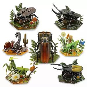 모또 종이 입체퍼즐 육각 곤충 7종 세트 만들기 보드게임 북아트재료 접기DIY 모형 역사 공작 조형물 만들