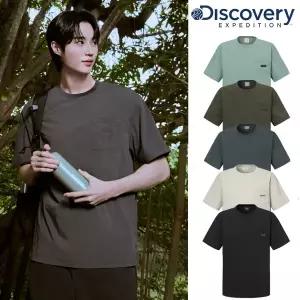 [디스커버리](강남점)[정상가 79000원] 디스커버리 남성 프레시벤트 우븐 가슴포켓 여름 냉감 반팔 티셔...