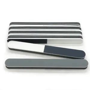 5/10/20개 스펀지 네일 폴리셔 버퍼 파일 3면 광택 스트립 블랙 화이트 그레이 샌딩 버핑 케어 도구