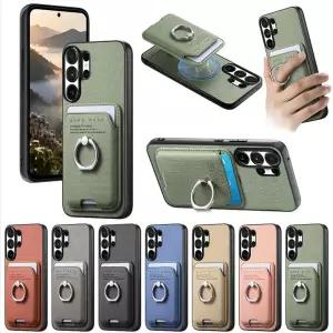 갤럭시 s26 s25 s24 s23 플러스 울트라 맥세이프 호환 마그네틱 카드지갑 링 스탠드 가죽 케이스