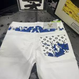 흰색 화이드 청바지 데님 진 바지 2025년 여름 유럽 스타일 고급 남자 남성 화이트 트렌디한 슬림핏 신축성