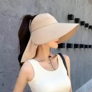 선캡 돌돌이 햇빛차단 챙모자 휴양지 모자 여성 여름 챙넓은 룩 모자 패션 바캉스 비치 해변 여름 여행