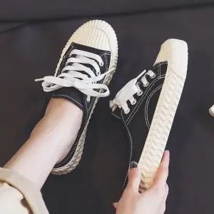 스니커즈 여성 신발 뮬 낮은굽 단화 4컬러 캔버스