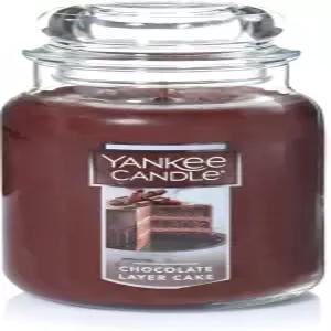 양키 캔들 초콜릿 레이어 케이크 향 클래식 22온스 대형 병 싱글 윅 110시간 이상 연소